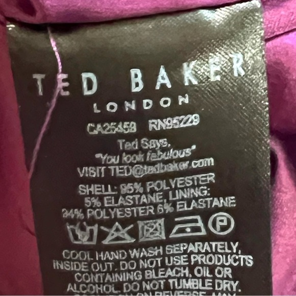 Ted Baker London Toriiy Wilderness Print V Neck Sheath Bodycon Dress Women’s US6 - Picture 13 of 16